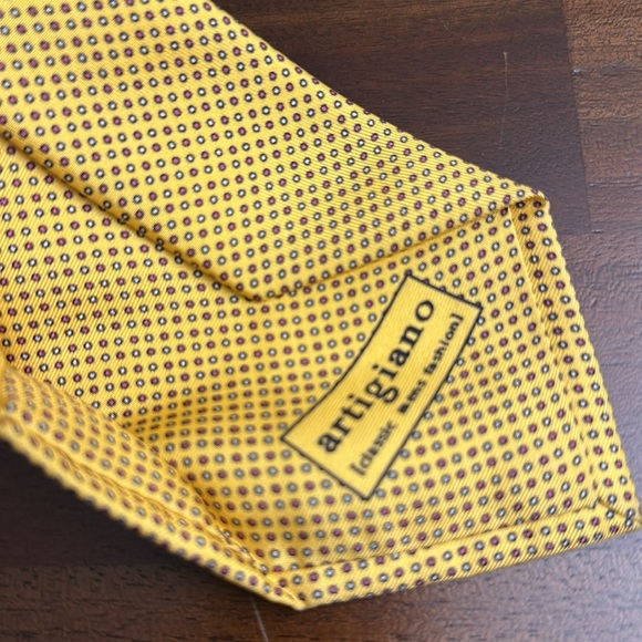 ARTIGIANO Seven Fold Silk Neck Tie - Picture 3 of 5